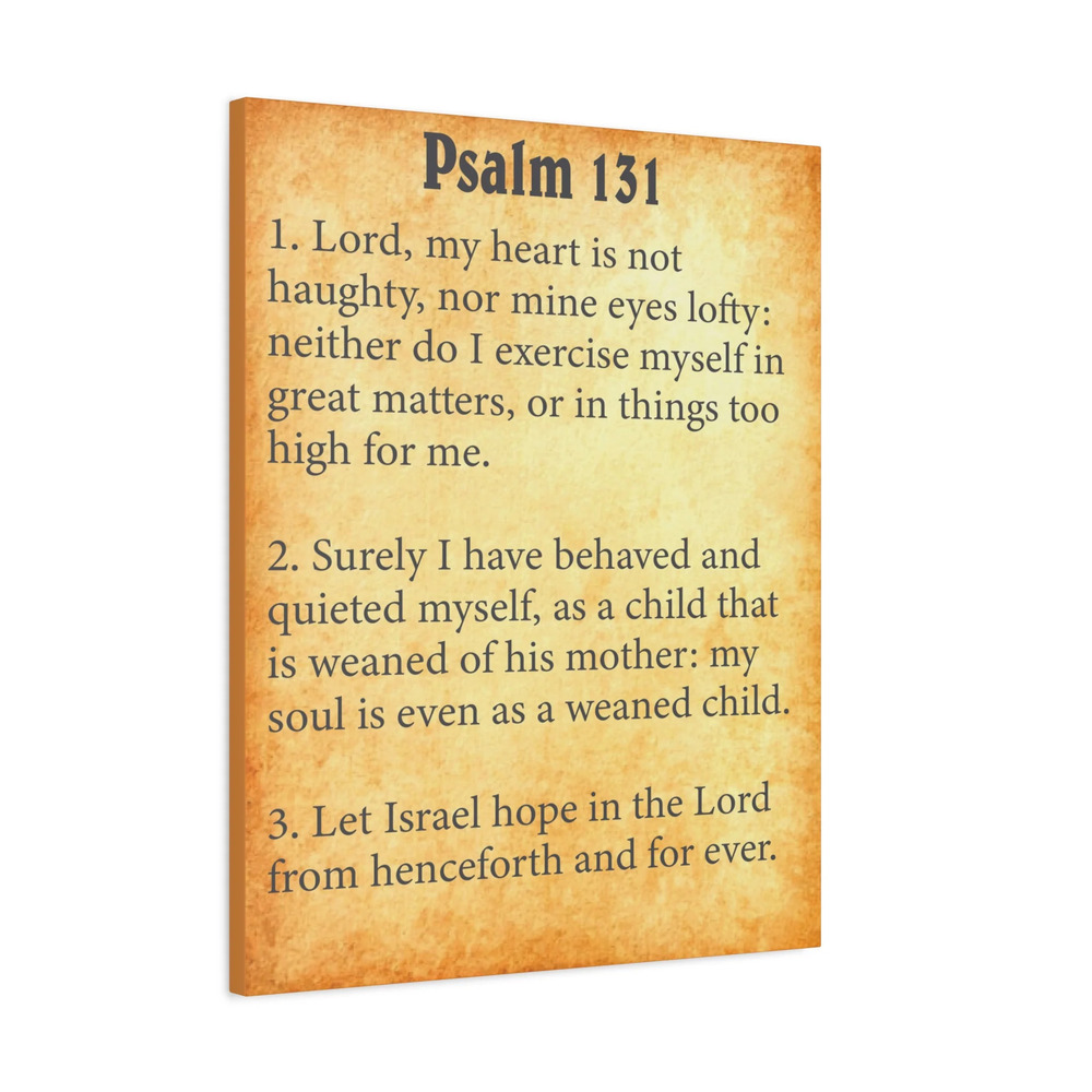 Scripture Walls Psalm 131 Gold Bible Chapter Canvas Christian Wall Art